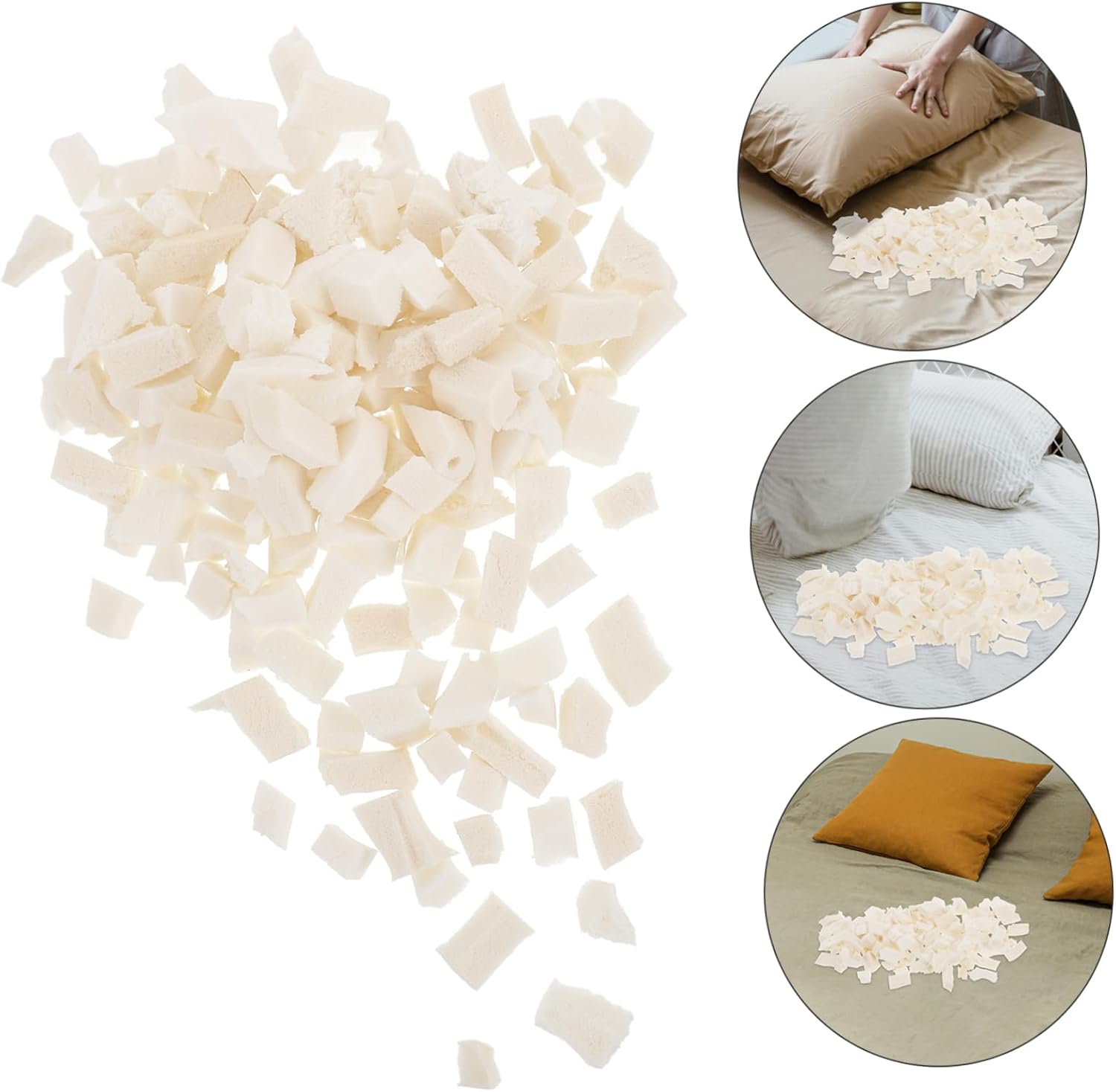 Latex Bean Bag Filling 500g Set White Reusable Xmas Pillow Stuffing