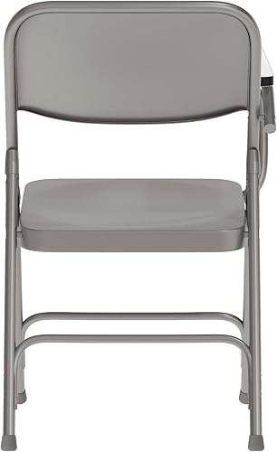 Miniatura 7 de EMMA + OLIVER Silla plegable de acero prémium con brazo para tableta para diestros