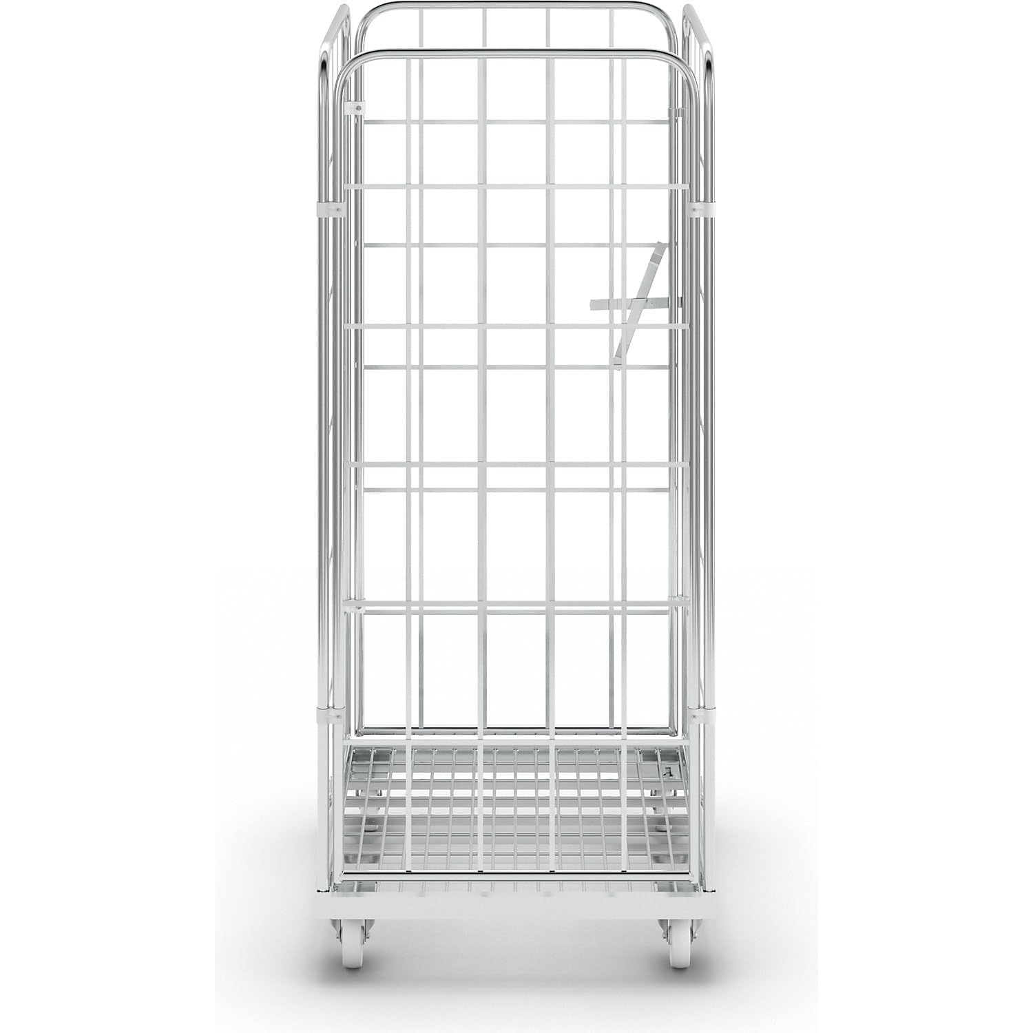 Certeo | Contenedor rodante de Acero | Por 4 lados, altura total 1640 mm, 1 pared