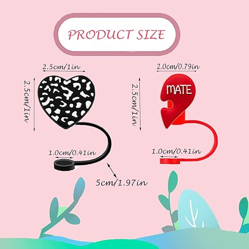 Miniatura 6 de Fundas de popote de silicona para gatos compatibles con Stanley 20 de 30 y 40 onzas, tapas de popote para vaso Stanley de 40 onzas con asa, 6