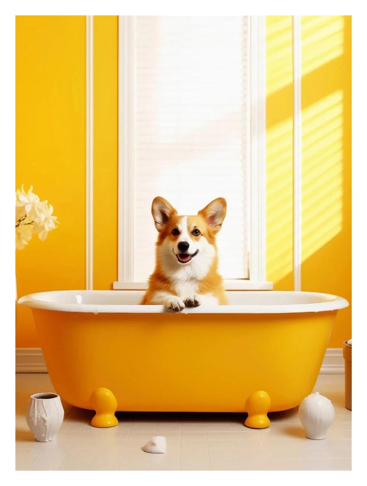 Affiche d'animaux drôles pour créer une ambiance zen et humoristique dans votre salle de bain