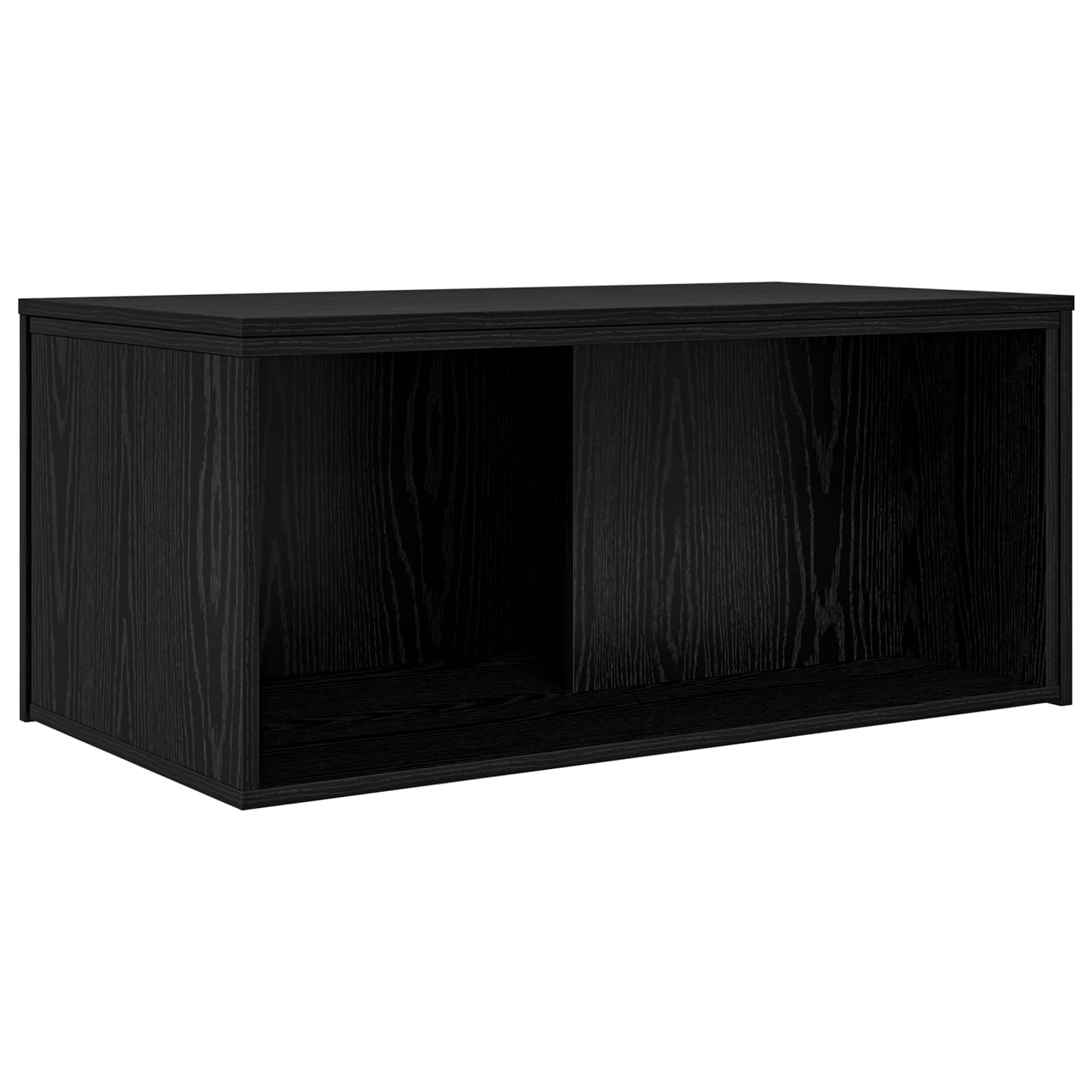 Set di 2 tavolini da caffè in legno effetto rovere, colore nero | Tavolini rettangolari per il soggiorno, posizionabili in modo flessibile e facile da pulire, con superficie stabile.