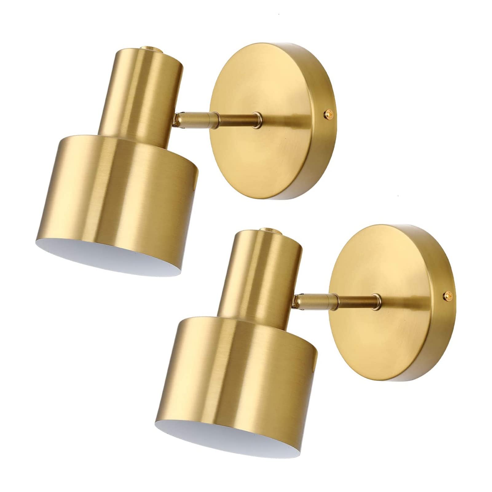 HELCEKOU Wireless Remote Control Dimmable Gold Wall Lamp for TV Battery Powered Sconce with Easy Installation Farmhouse Style Bedside Reading Light