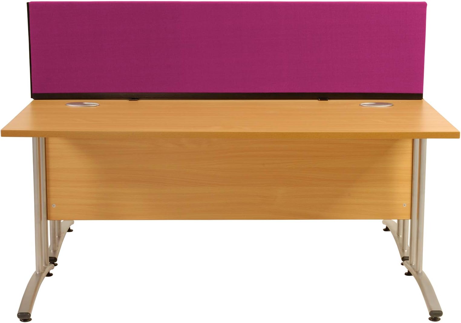 Panelwarehouse Straight Desk Divider Partition Screens Desktop - 5 Widths & 11 Double Sided Pinnable Fabric Colours (Merlot, 1200mm x 400mm)