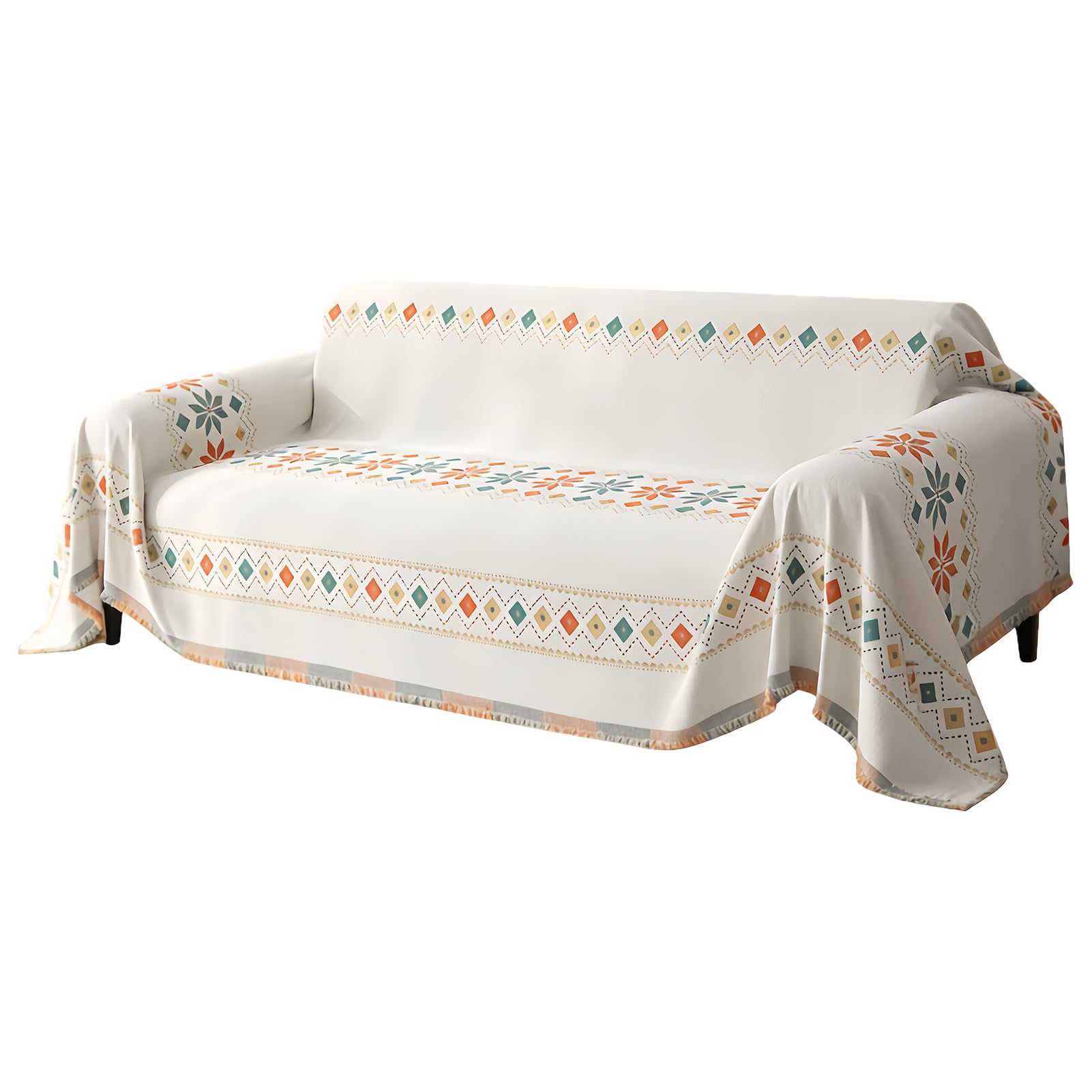 Copridivano Boho 300x180 Cm Copertura Protettiva Reversibile Per Mobili | Copriletti a Forma di L Per Affittuari E Proprietari, Soggiorno, Camera Da , Studio, Ufficio, Casa, Hotel