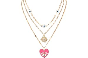 3PCS Evil Eye Necklace for Women Teen Girls