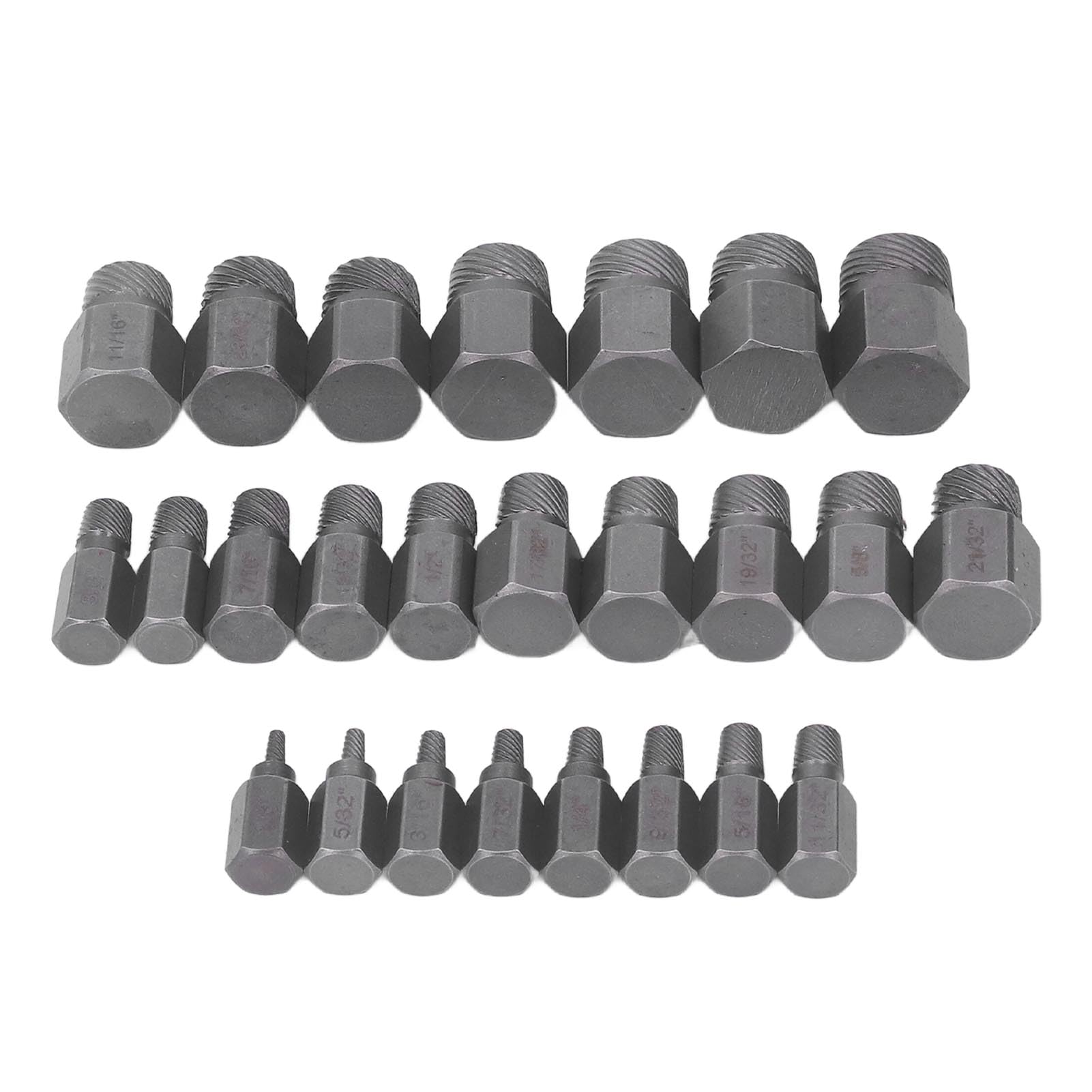 25 Pezzi Set di Estrattori per Bulloni Kit di Strumenti per la Rimozione di Bulloni per Viti Danneggiati ad Alta Resistenza per Meccanici e Appassionati del Fai da Te Acciaio al