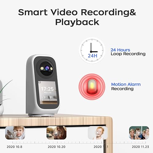 Miniatura 8 de JOOAN Cámara de seguridad WiFi 5G para interiores con pantalla 2K 360 PTZ Cámara de vigilancia PTZ Plug-in Cámara IP para el hogar para bebés