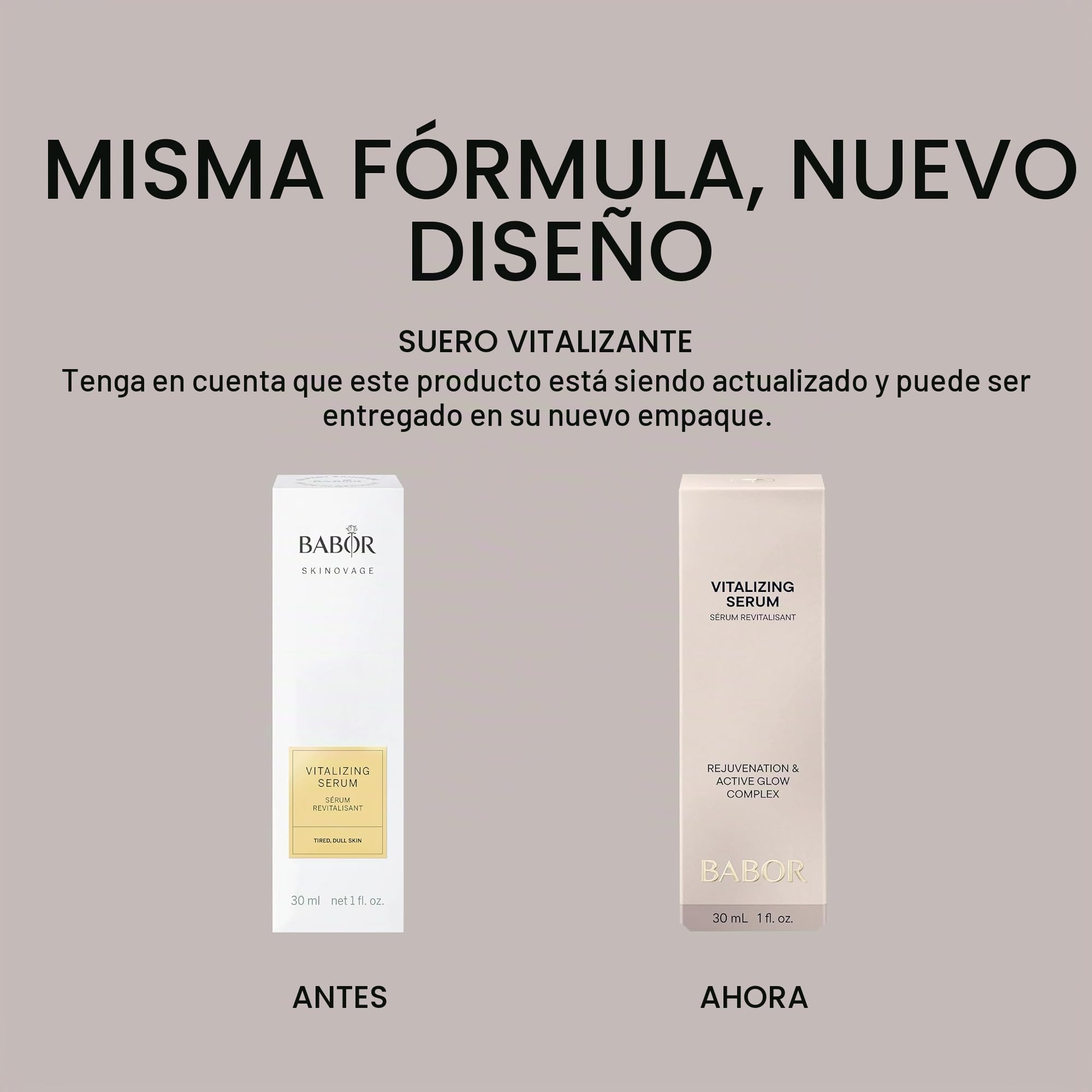 BABOR SKINOVAGE Vitalizing Serum, para pieles cansadas y sin brillo, Sérum antiedad revitalizante para el rostro, Fórmula vegana, 1 x 30 ml
