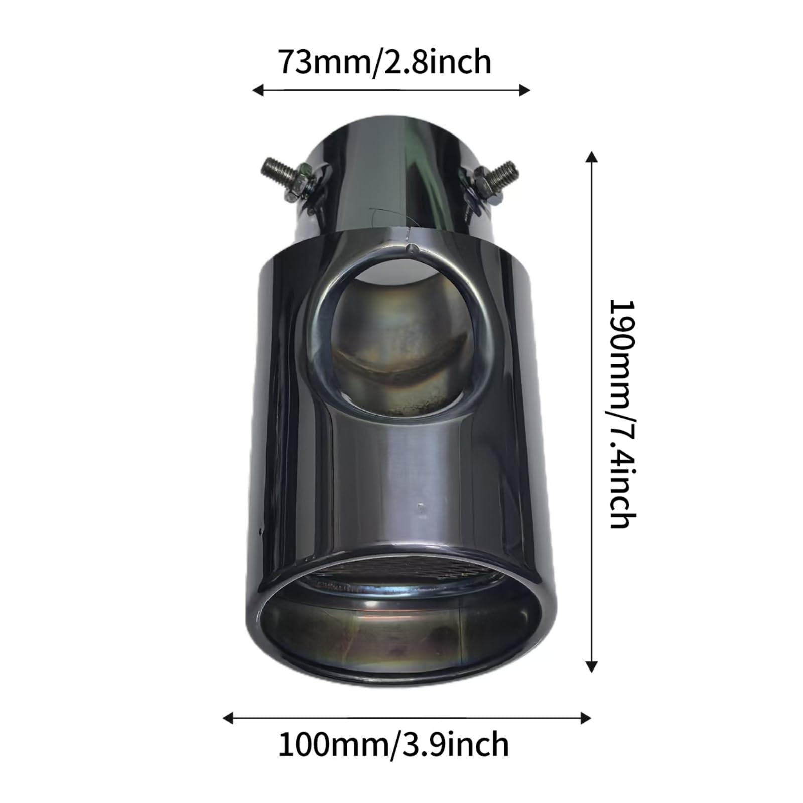 Tubo di Scarico per Land Rover Range Rover Sport 2005-2010, Terminali di Scarico AntiGraffio Marmitta Terminale dell'automobile Accessori,Titanium Black