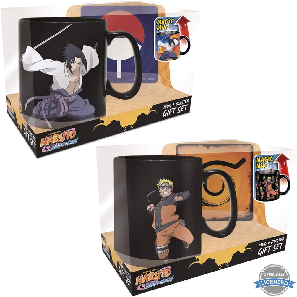Amazon.com | ABYSTYLE Naruto Shippuden Mug & Coaster Twin Gift Set ...