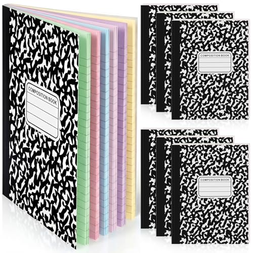 Papier coloré contre fatigue visuelle lot 6 carnets de notes marbre