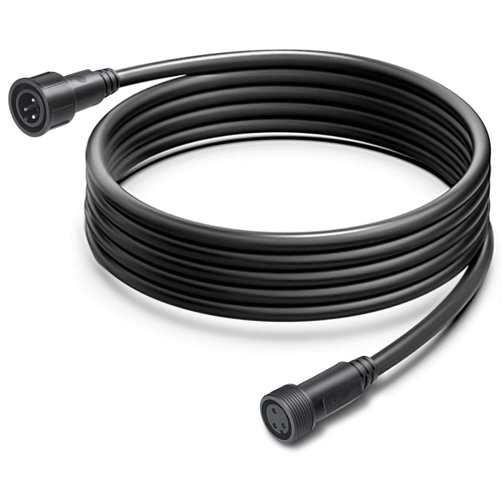 wecan 3 Pin Waterproof Wire Connector, 16 AWG 3meters IP68 Male and Female Heads Quick Extension Cable for Car Truck, Boat
