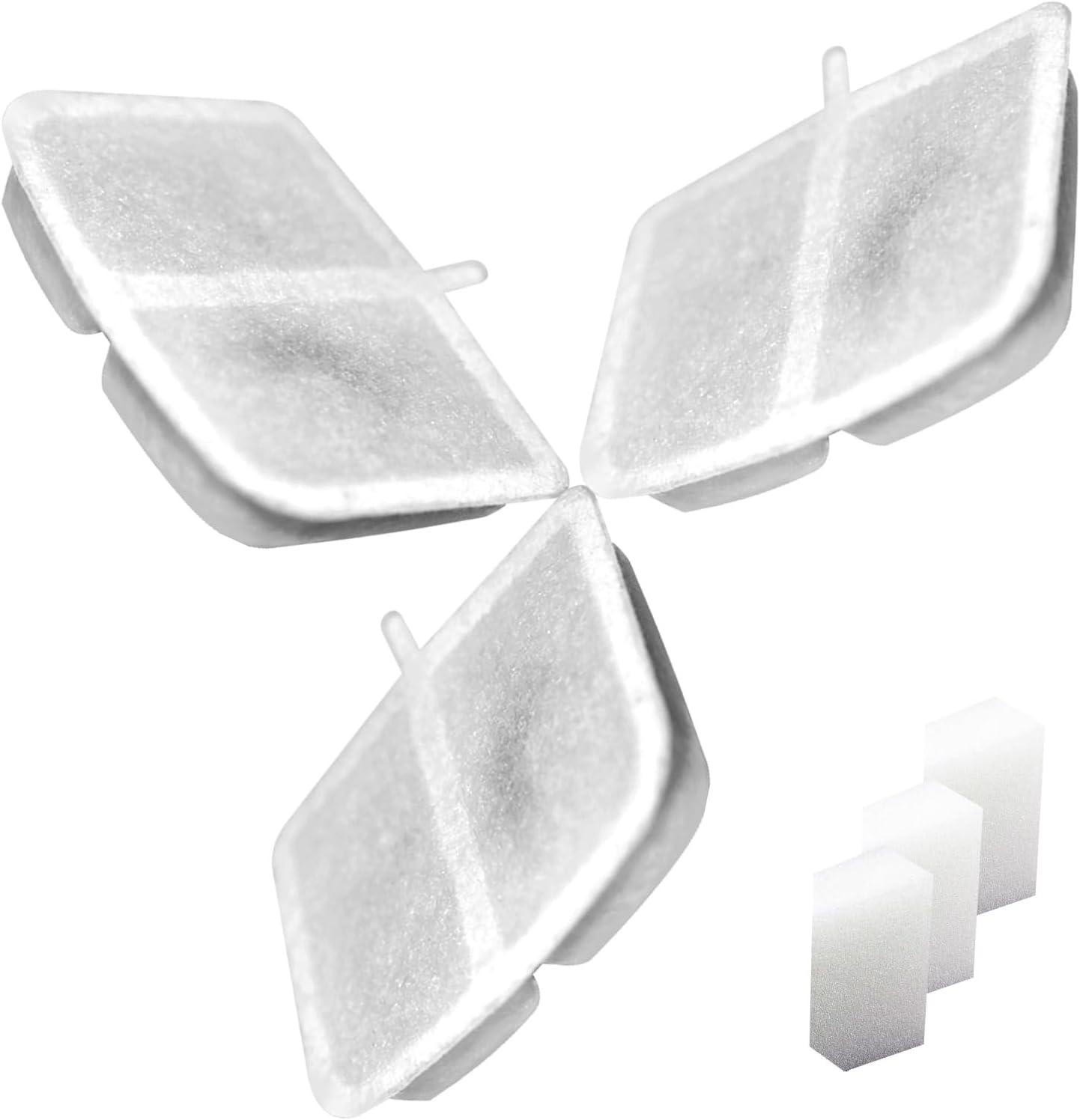 Pet Fountain Filter Set, 12 Triple Filtration System Replacement Cat Water Fountain Filters & 12 Pre-Filter Sponges & 2 filter boxes for 105oz/3L Automatic Pet Fountain (FT-5S, 3 SETS) FT-5S 3 SETS