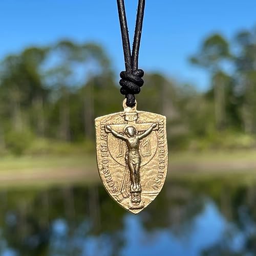 Miniatura 2 de Gold Virgin Mary Jesus Crucifix Necklace - Women Miracles Medal, Men Silver Medallion, Religious Jewelry, Christmas Gifts, Medalla Milagrosa, Pasion