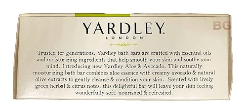 Miniatura 3 de Yardley London Barra de baño hidratante natural de aloe y aguacate, 4.0 onzas (paquete de 3).