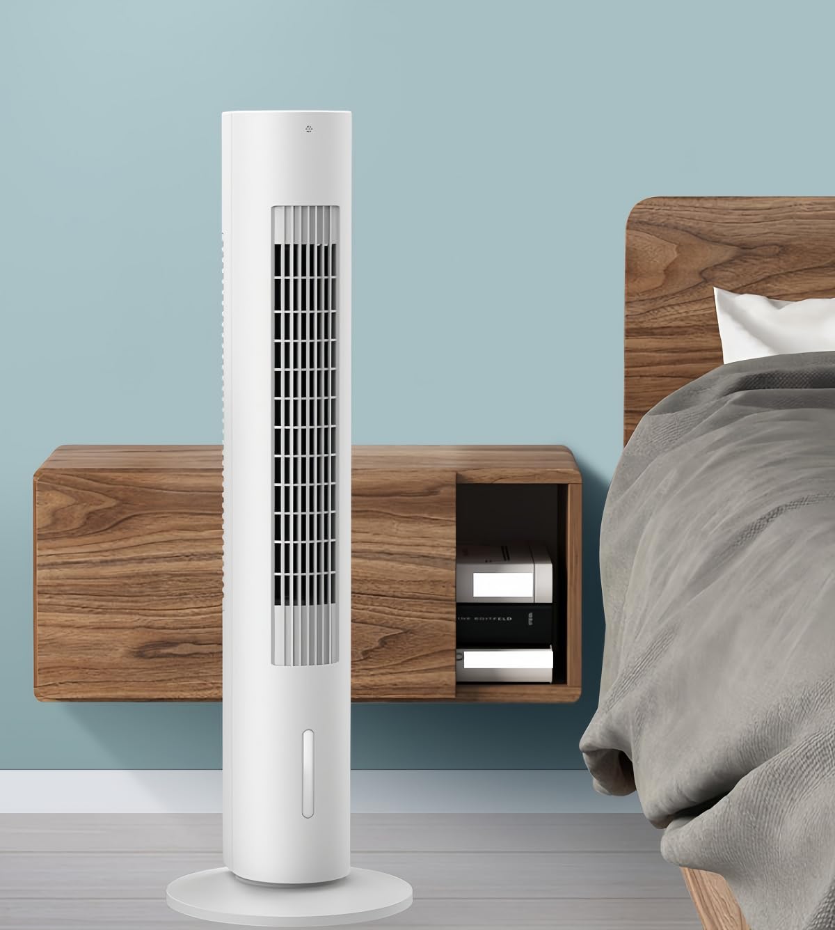 Aire Acondicionado Portátil, Enfriador de Aire 3 en 1, Tanque de Agua de 1200Ml, Ventilador, con Control Remoto, Ajuste de Ventilador de Tres Velocidades, Adecuado para Uso en Casa y Oficina.