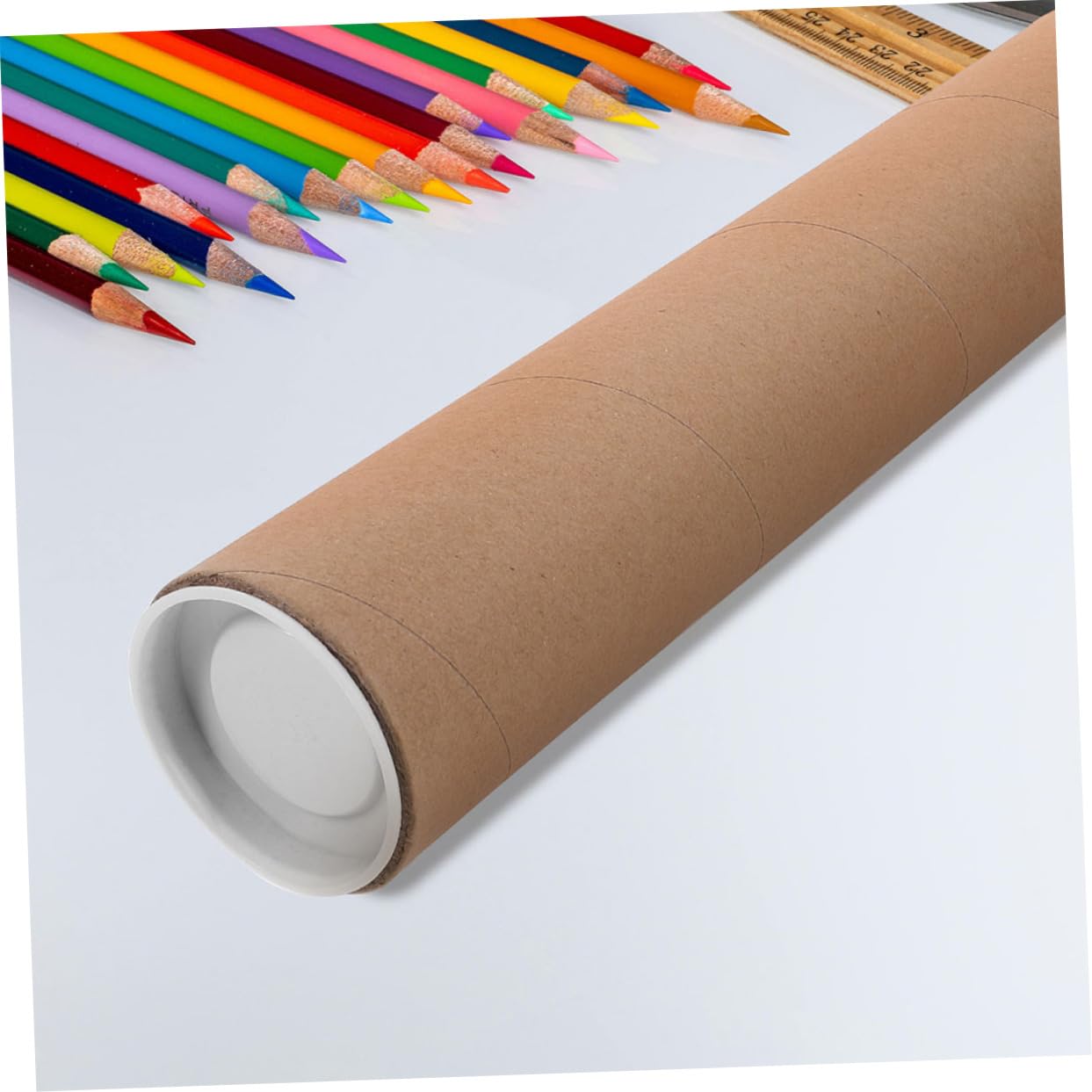 VILLCASE 2pcs Paper Tube Blueprint Carrying Tubes Tube Mailer Cardboard Tubes for Crafts Poster Mailing Tubes Poster Carrier Tube Cardboard Shipping Tubes Poster Mailer Tube Maps Tube Khaki