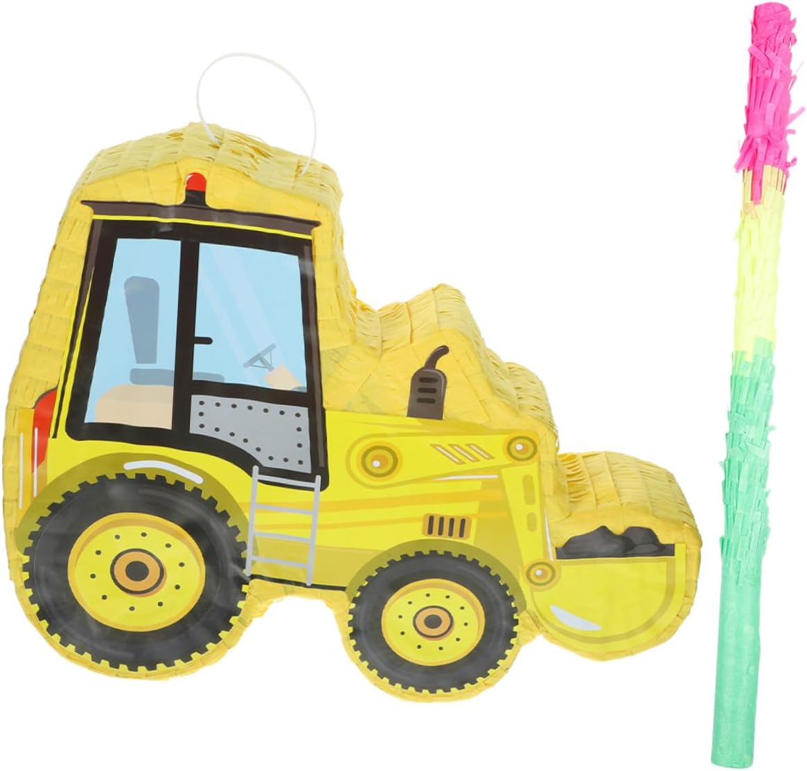 SMASOLO Excavator Shaped Pinata Construction Truck Birthday Party Supply with Bat for Festival Decor and Fun Family Gathering