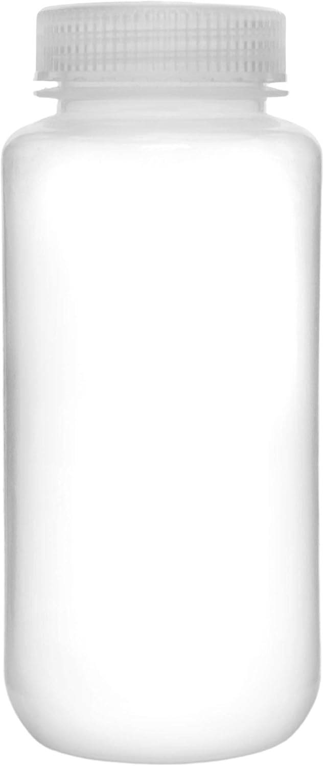 EISCO 6PK Reagent Bottles, 500ml - Wide Mouth with Screw Cap - Polypropylene - Translucent Labs