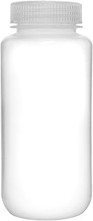 EISCO Reagent Bottle, 500ml - Wide Mouth with Screw Cap - Polypropylene - Translucent Labs