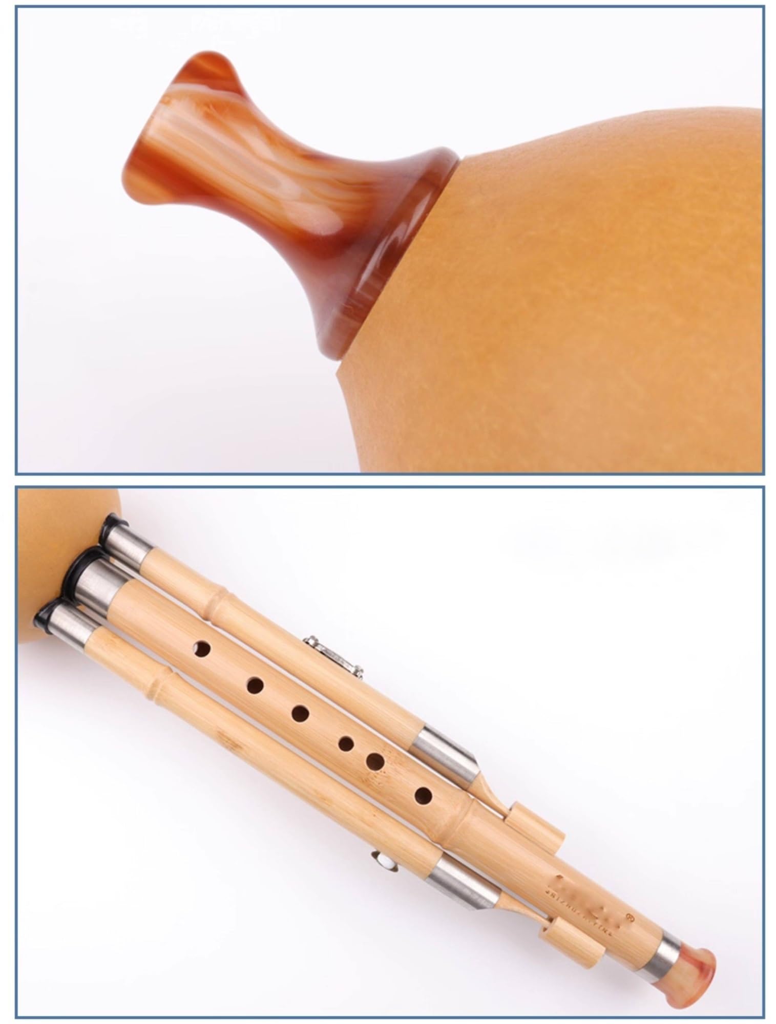 Flauta Hulusi De Calidad Profesional (motivo Pavo Real): Ideal Para Adultos Principiantes Y Novatos Hulusi(C Major)