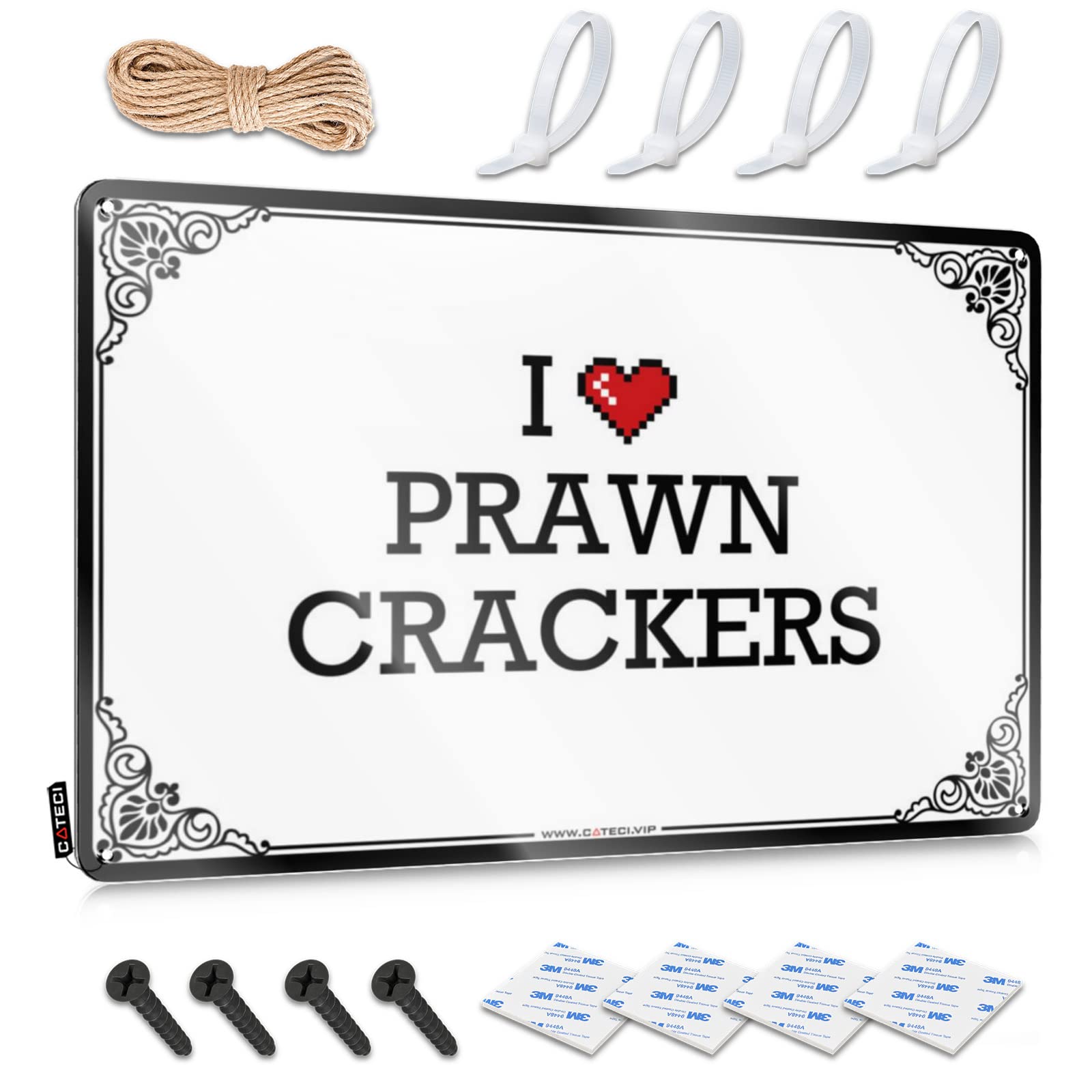 Vintage Wall Art Bar Cart Decor Wall Decor | I Love Prawn Crackers Awesome For Cave Home(30X40CM)