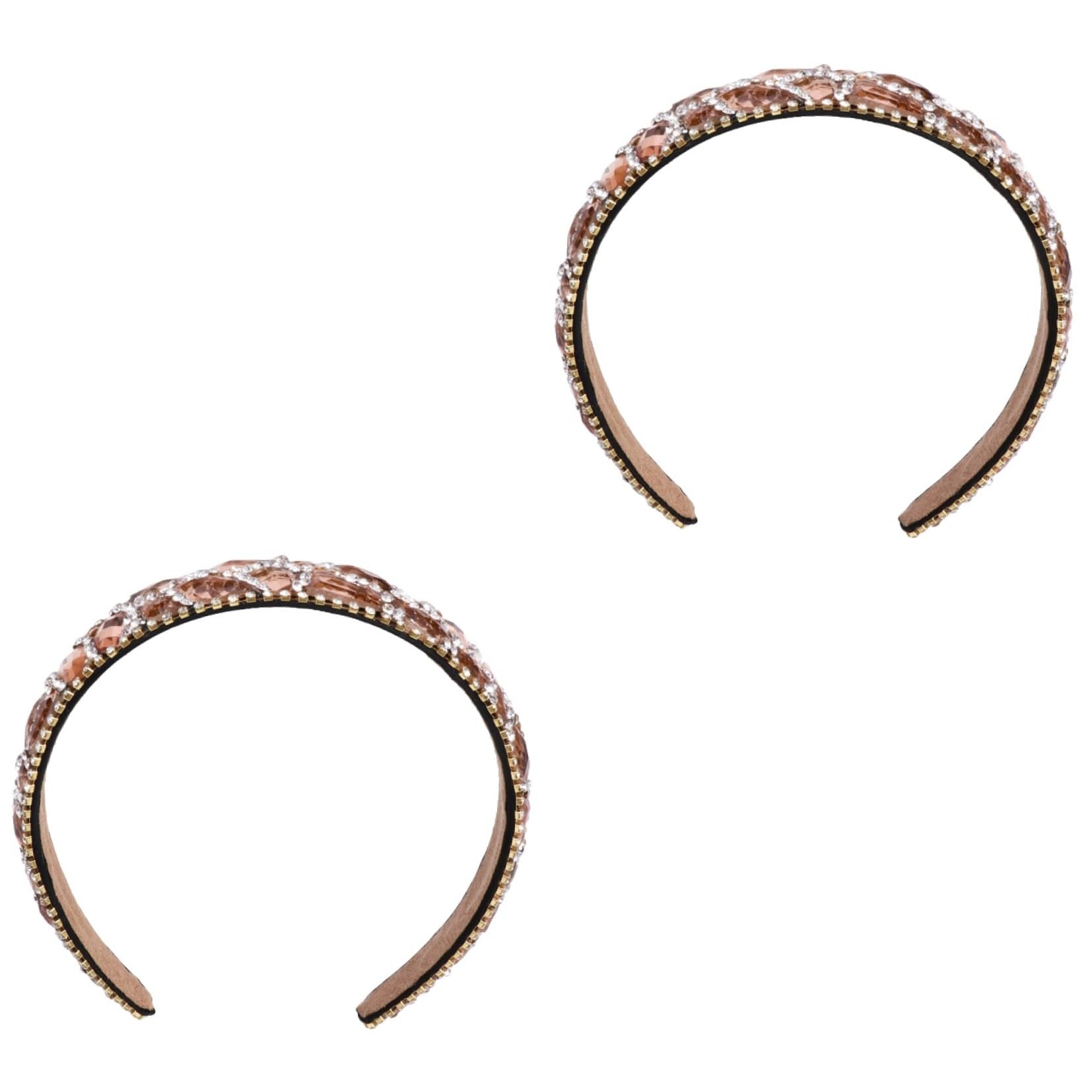 MAGICLULU 2 Piezas Diadema De Ala Ancha Aro De Pelo Brazalete Para El Cabello Diademas Anchas Lazos Para El Cabello Con Tiara Nupcial De La Boda Diadema Ligera Perder Con Cuentas Duro