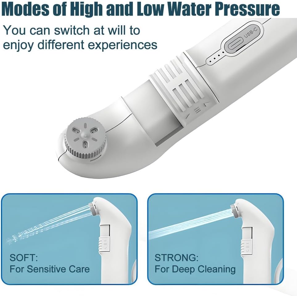 Portable Travel Bidet for Women Men- Electric Rechargeable Personal Bidet Sprayer for Personal Cleaning, Postpartum Care Handheld Bidet with 2.5 Liters Water Container