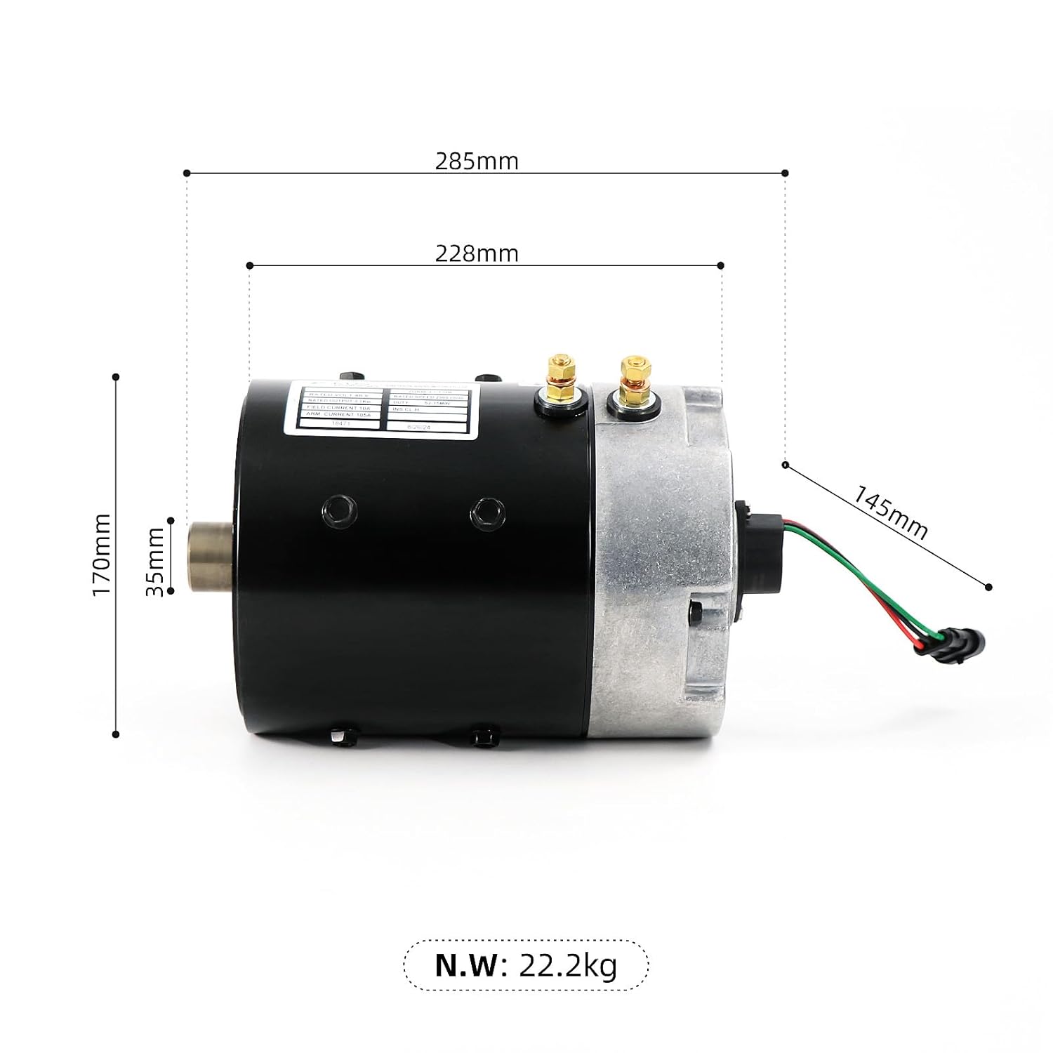 New 48V 3.7KW DC Excited Motor 103572501 102240102 for Club Car XP-2067-S ZQS48-3.7-T-GN
