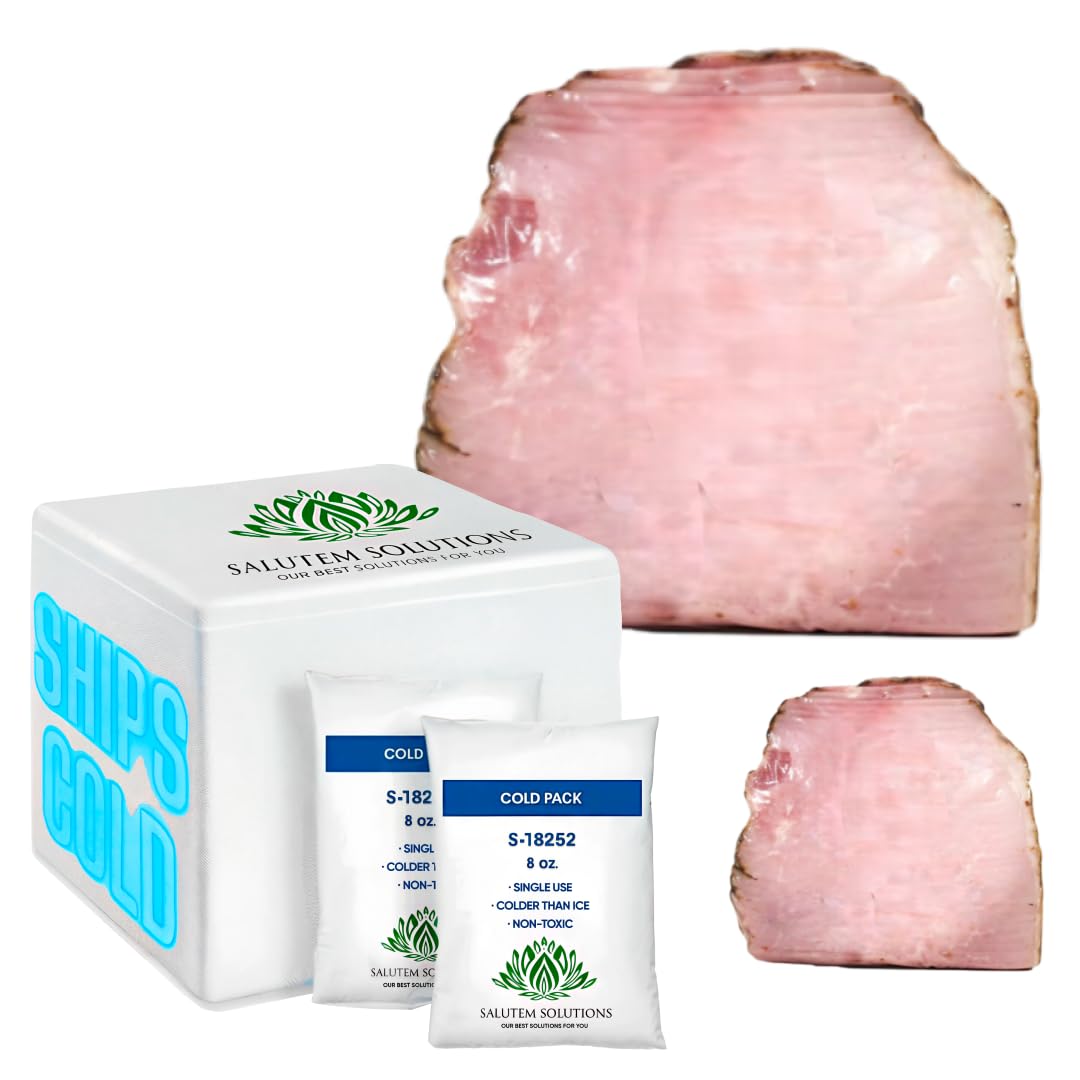 Salutem Vita - Quarter Sliced Ham Hardwood Smoked 2 lbs Tender and Savory Perfect for Meals and Sandwiches (actual weight may vary within 5%) - Pack of 2