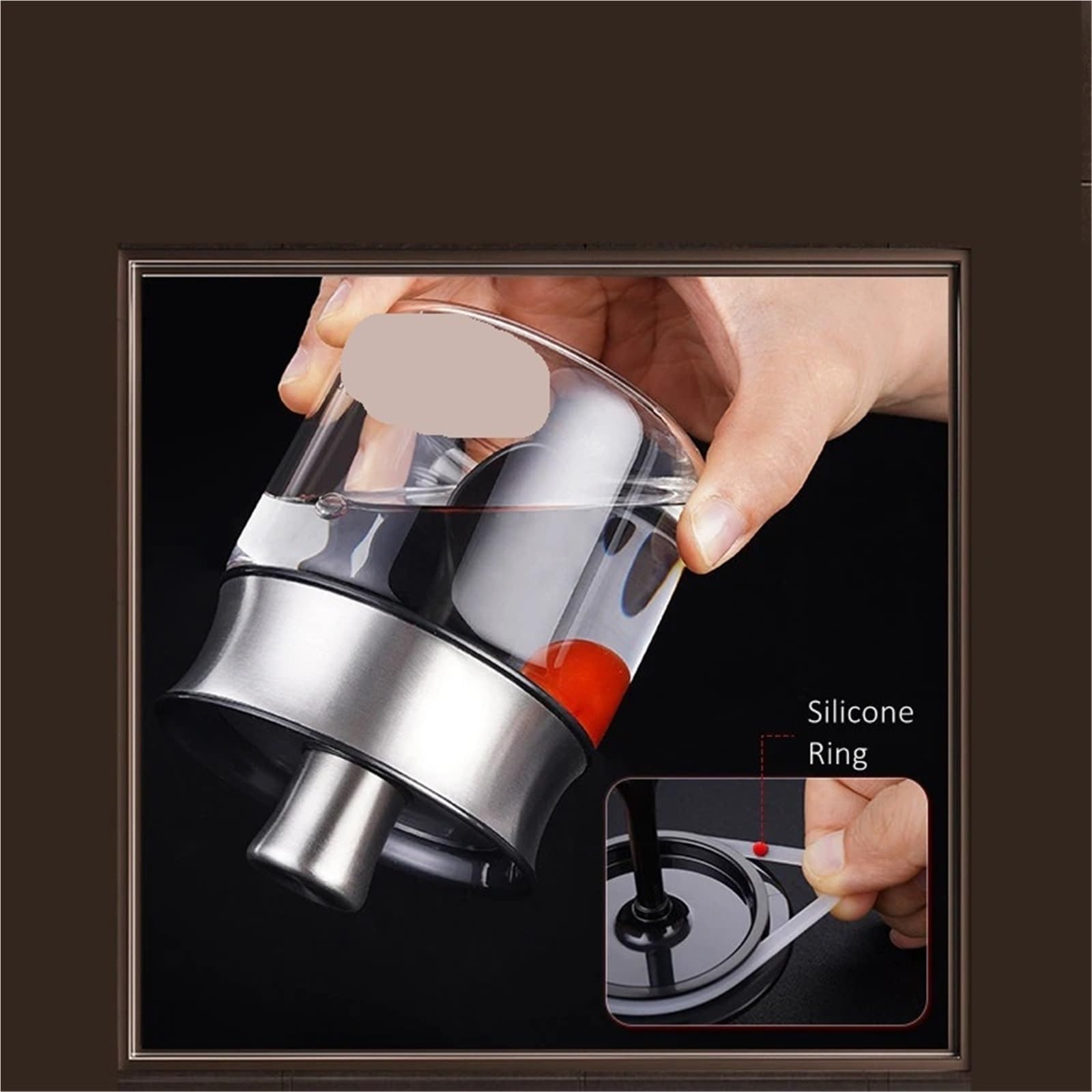 2 pz 304 In Acciaio Inox Borosilicato Ben Sigillato Contenitore di Condimento Zucchero Spezie Sale In Polvere 240 ml Vaso Da Cucina Per Condimento