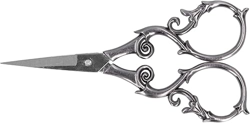 Miniatura 4 de Tijeras retro, tijeras de bordado vintage de 4.3 pulgadas, tijeras de coser de acero inoxidable con punta afilada para bordar, agujas de