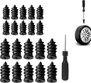 Tire Repair Nails Kit with 2 Sizes, Vacuum Tire Repair Rubber Nail, 2026 New Tire Repair Nails Kit with Box and Screwdriver Fast Self-Service Tire Repair Tools for Car, Motorcycle, Truck (20pcs)