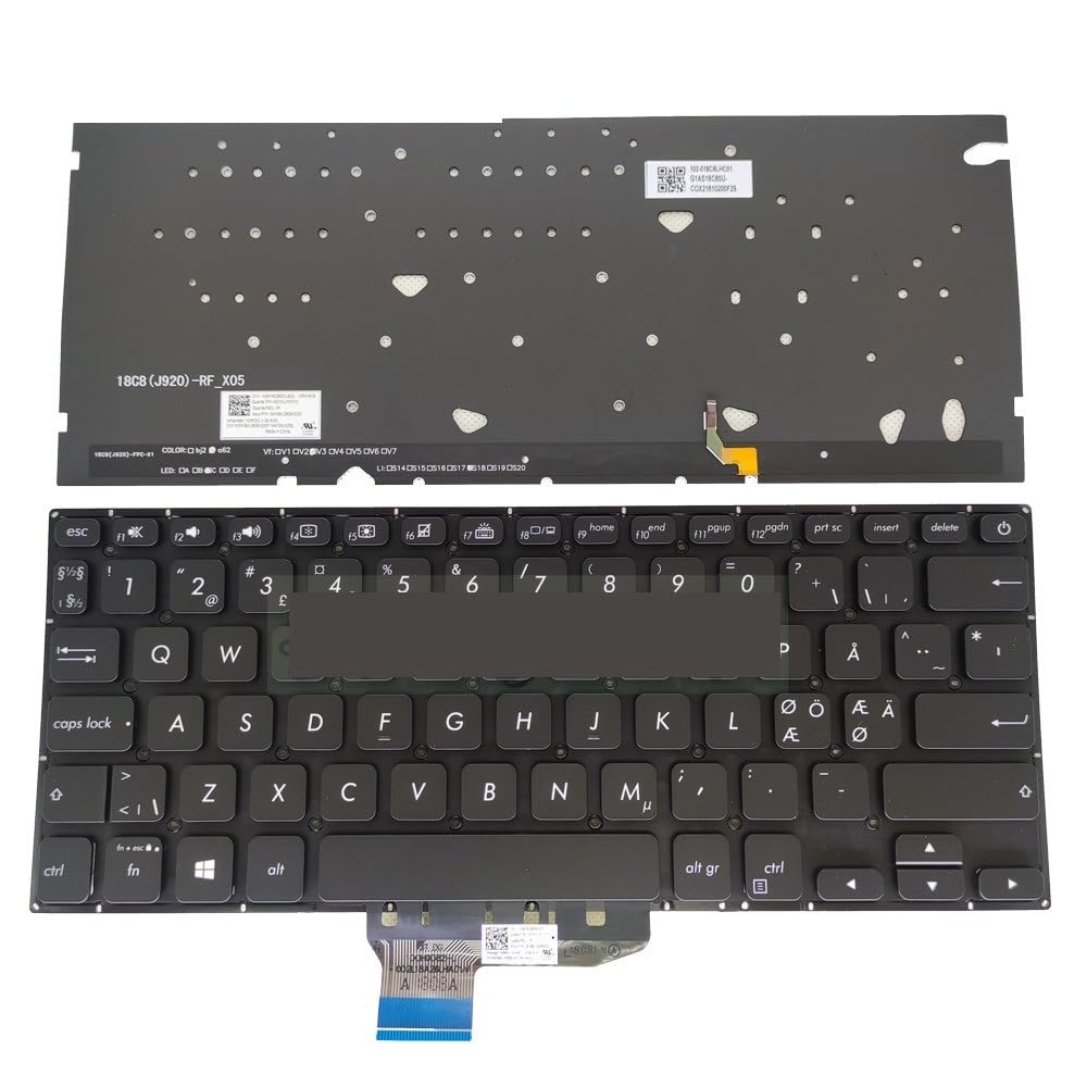 Clavier rétroéclairé ASUS S430 X430UA A430 touche argent de rechange ASM18C8