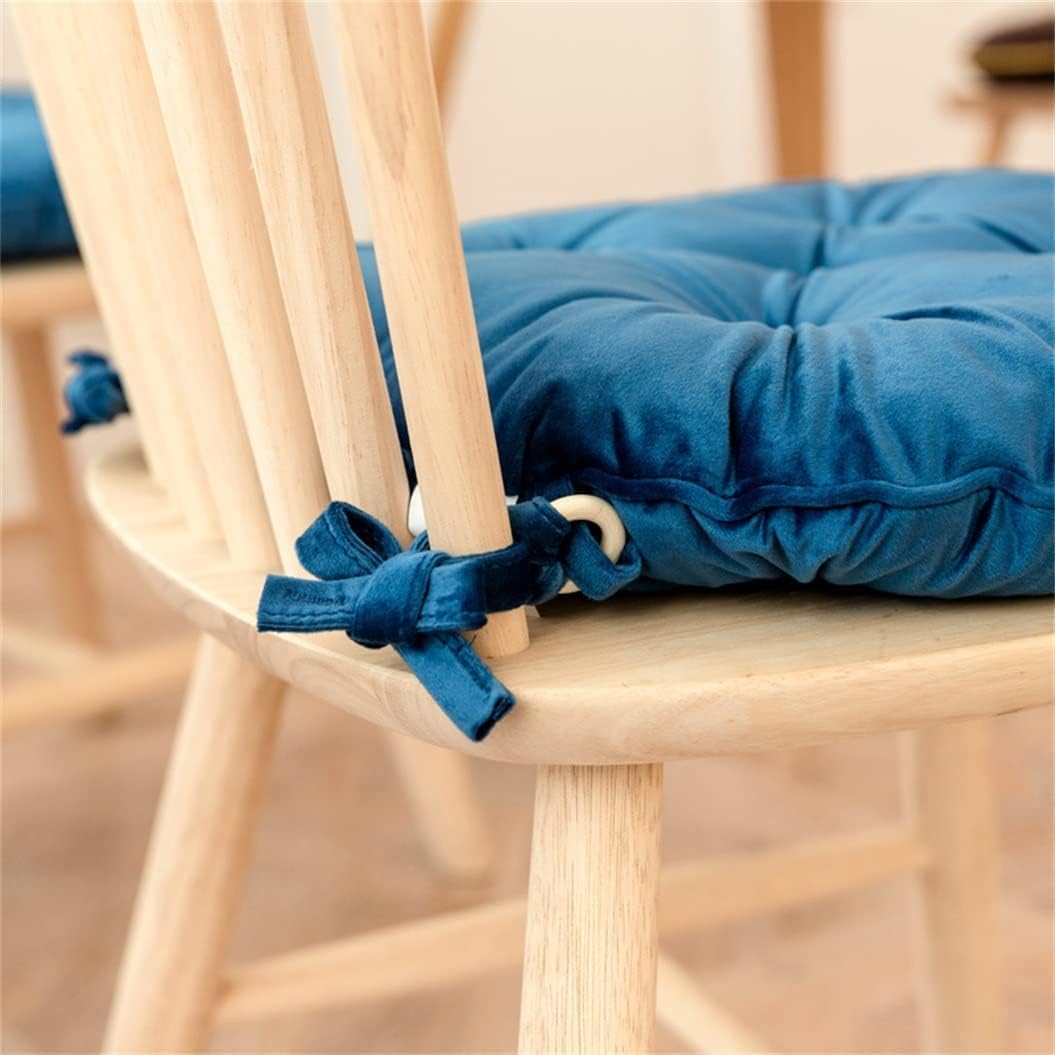 Tophacker Chair Cushion Memory Foam Pads Seat Cushions with Ties and Anti-Slip Mat, Breathable Square Bar Stool Cushions for Home Kitchen Office Outdoor Seats (Color : Green, Size : Set of 2)