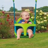 TP Toys Quadpod 4-in-1 Growable Swing Seat Green, Outdoor Playground Baby Swing Seat with Adjustable Ropes and Safety Strap, Toddler Swing for Gardens and Playgrounds, Kids 6 months - 8 years One Size - 7