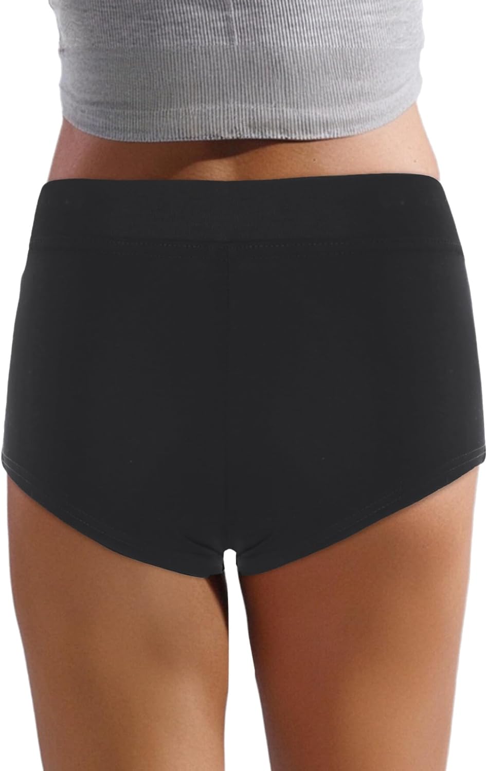 ACSUSS Women's Team Basic Boy Cut Low Rise Short Workout Yoga Athletic Running Dance Gymnastics Short Leggings