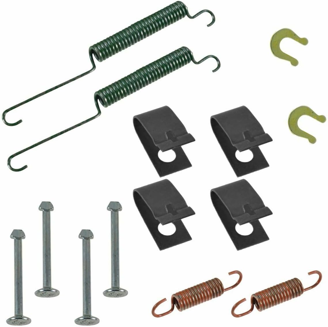 2pcs Rear Brake Drums + 4pcs Rear Brake Shoe Kit Set Left Driver and Right Passenger Side with Hardware Spring Compatible with Honda Civic 1.5L 92-95 & 1.6L 92-00|Honda Fit 1.5L 07-08