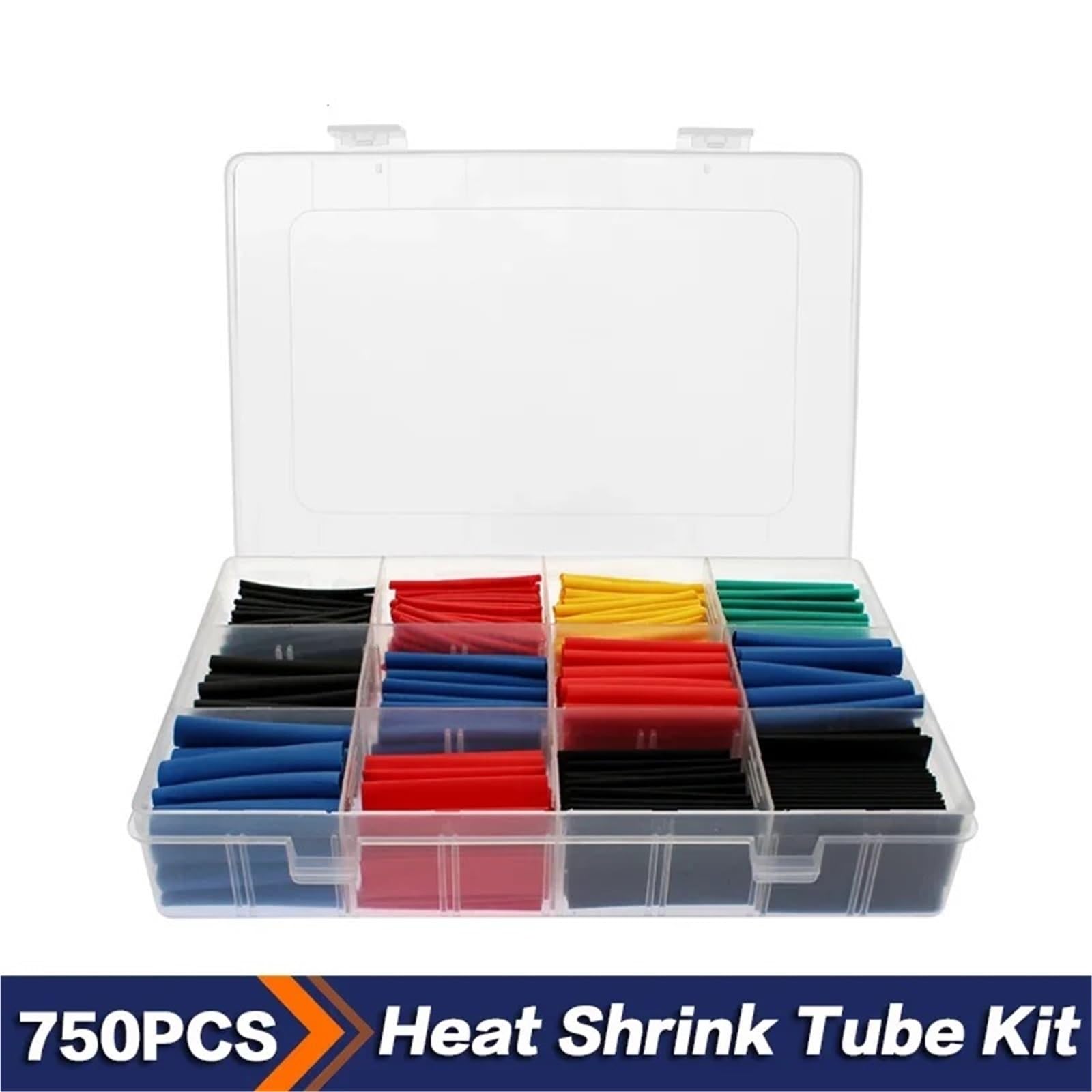 Kit de Tubos termorretráctiles de 164/280/328/580/750 Piezas, Fundas de Aislamiento for Cables termorretráctiles, Kit Surtido de Fundas for Cables eléctricos DIY(580pcs in Box)