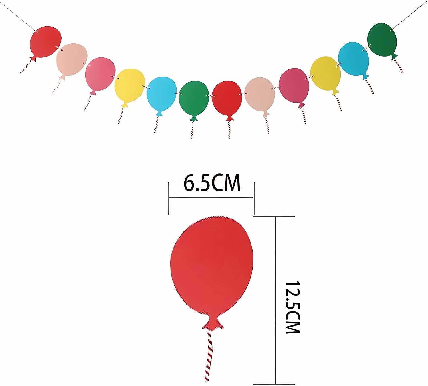 Happy Birthday Banner, Birthday Party Decorations Cute Happy Birthdays Banner Colorful Pennant Party Decorations Supplies image 2