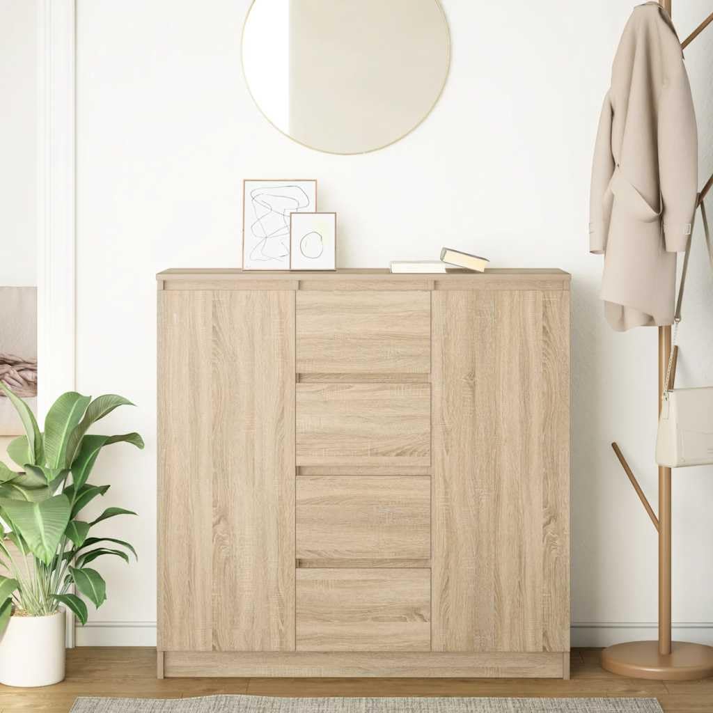 Credenza con cassetti in rovere Sonoma, 100,5 x 35 x 98,5 cm