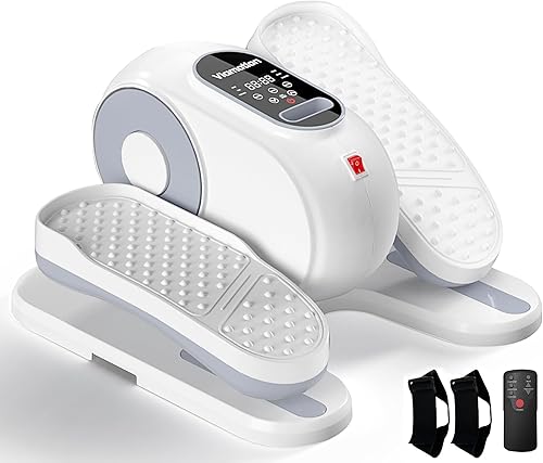 Miniatura 5 de Máquina elíptica debajo del escritorio, ejercitador de piernas como se ve en la televisión mientras está sentado para personas mayores con control