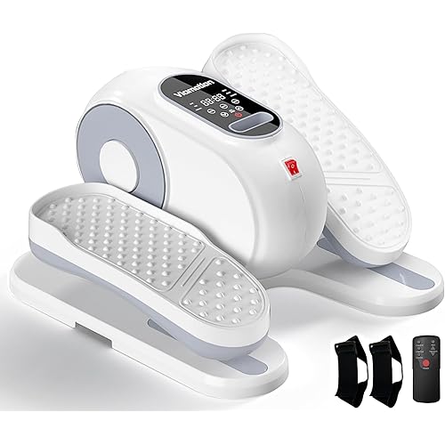 Under Desk Elliptical Machine, Leg Exerciser as Seen on TV While Sitting for Senior with Remote Control, Portable & Quiet Pedal Exerciser with 12 Adjustable Speed