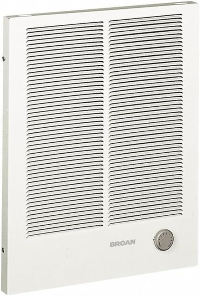 Broan-NuTone 192 High Capacity Wall Heater, White Painted Grille, 2000/1000 Watt, 240V AC