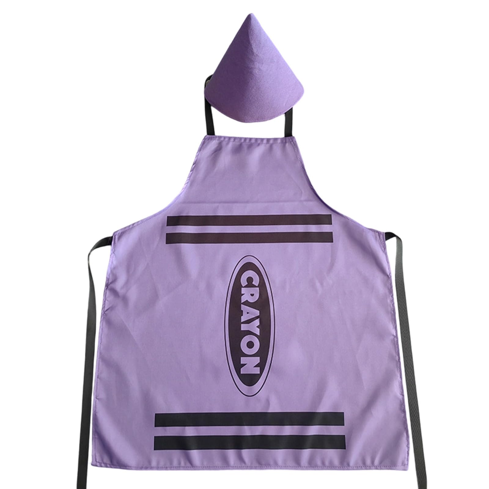 Generisch Colouring Pencil Costume Set for Adults with Apron Pointed Hat as Fun Party Outfit (D, 74 x 64 x 0.5 cm)