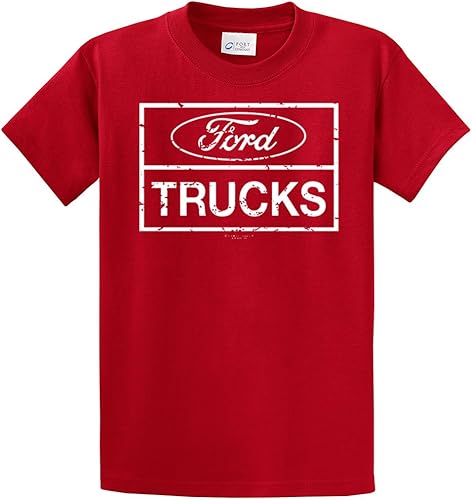 Ford Trucks Classic Square Logo - Camiseta de manga corta para hombre, camioneta F150 F250 Ford Motor Company, Naranja