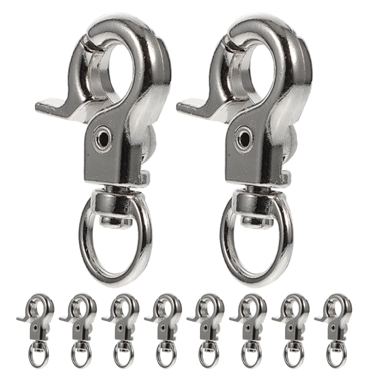 Uonlytech 10Pcs Heavy Duty Trigger Snap Hooks Swivel Clips for Bags Lanyards and Accessories Durable Connection Hooks for Easy Attachment