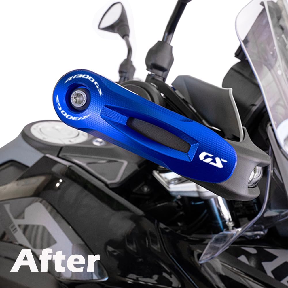 Per R1300GS R 1300 GSA R1300 GS ADV GS1300 Adventure 2023 2024 2025 accessori per moto paramani protezione mani protettore manubrio protezione leva protezioni mani paramani in alluminio CNC (nero)