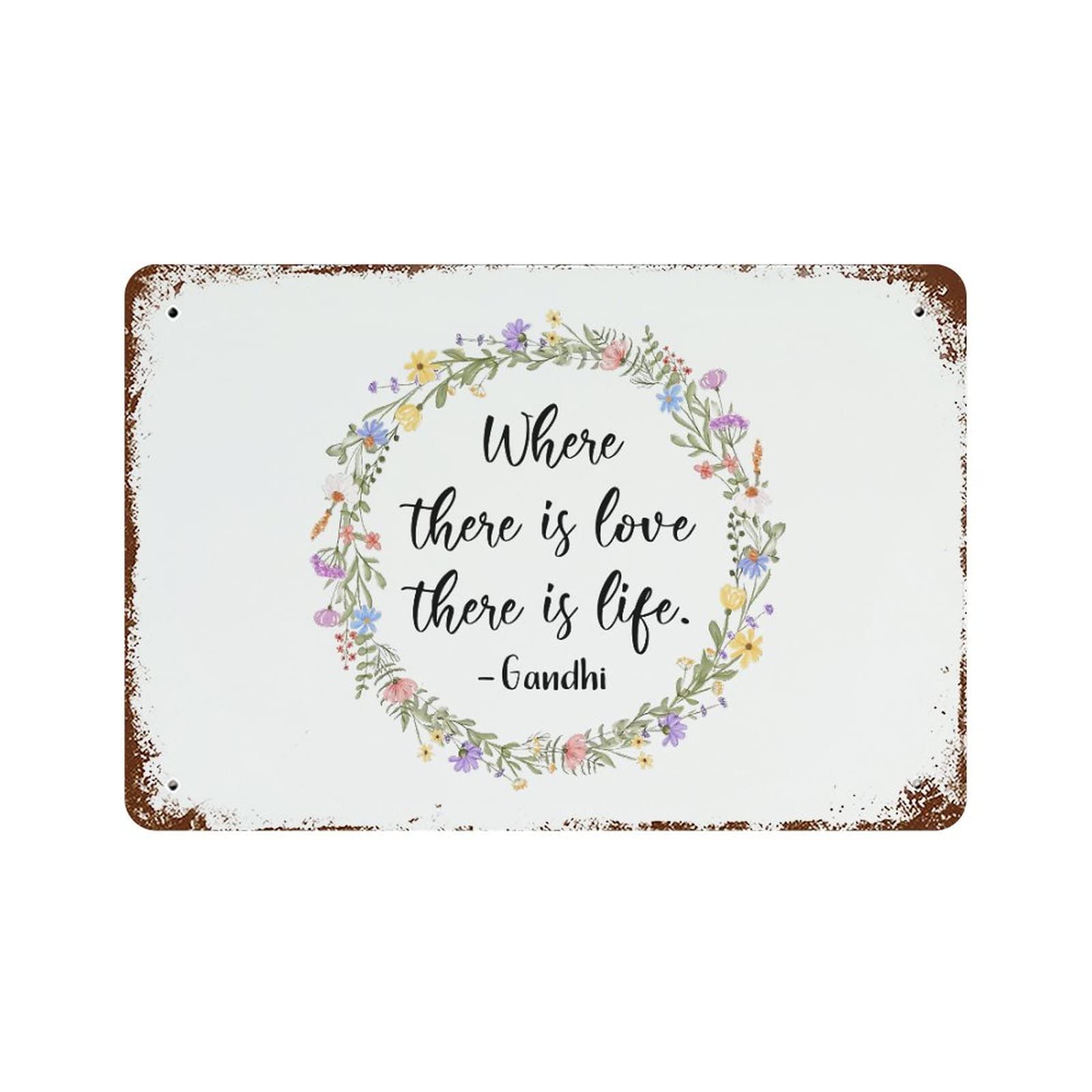 Panneau en aluminium Where There Is Love pour une décoration de jardin inspirante